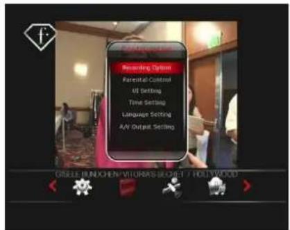 Octagon HD Noblence SF 1028P - Le menu principal (description) - 1