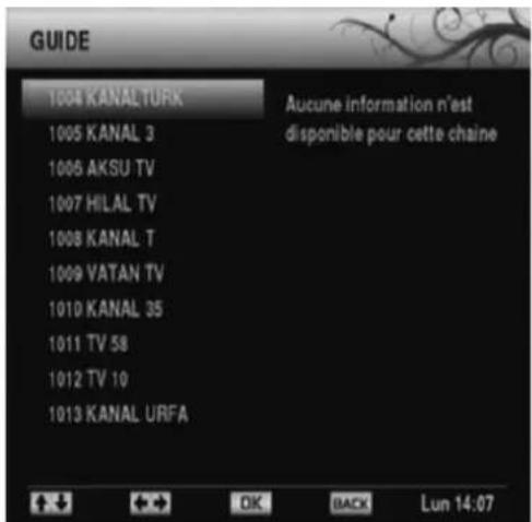 Clayton CLS310B - Affi chage du guide électronique de programmes (EPG) - 1