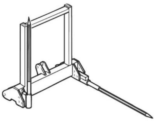 Genie GTH2506 - ■ PIC POUR BALLES RONDES (SEULEMENT POUR AGRI-625) - 1