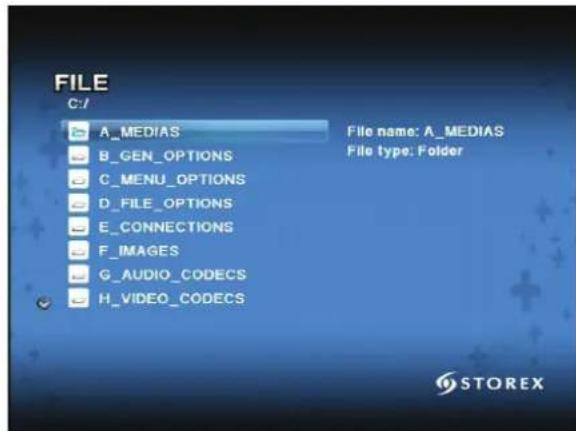 STOREX D520 - Page Fichier - 1