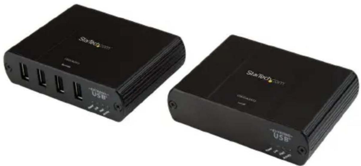 StarTech.com USB2G4LEXT2 - 4ローツUSB2.0工クステnda-Gigabit Ethernet Cat5e、Cat6、Cat7ケープル-100m (330ft) - 1