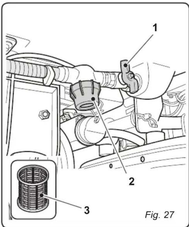 Ghibli S4 Explorer - 11.1.d - Limpieza del filtró de agua limpia (Fig. 27) - 2