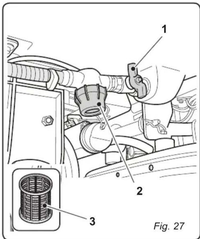 Ghibli S4 Explorer - 11.1.d - Cleaning the clean water filter (Fig. 27) - 1