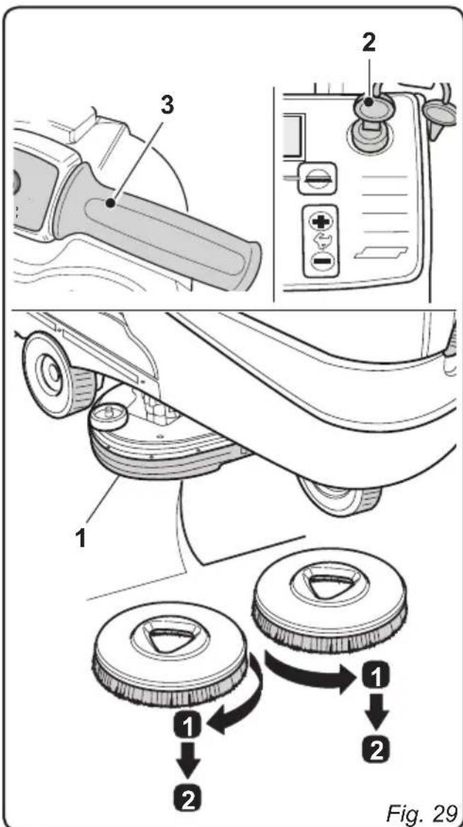 Ghibli S4 Explorer - 11.1.f - Replacing the brushes (Fig. 29) - 3