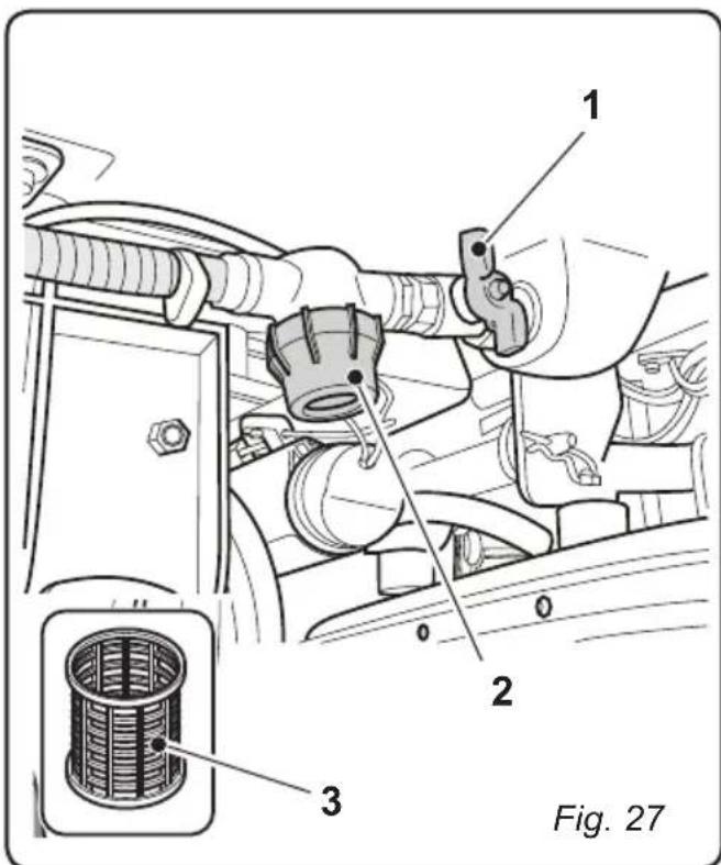 Ghibli S4 Explorer - 11.1.d - Nettoyage du filtré d'eau propre (Fig. 27) - 1