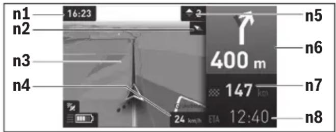 BOSCH Nyon - Mode de fonctionnement « Carte et navigation » - 1