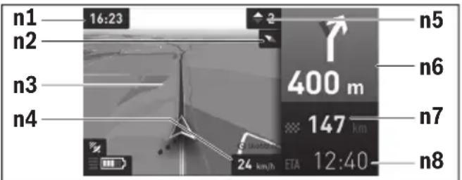 BOSCH Nyon - Driftsläge "Karta & navigation" - 1