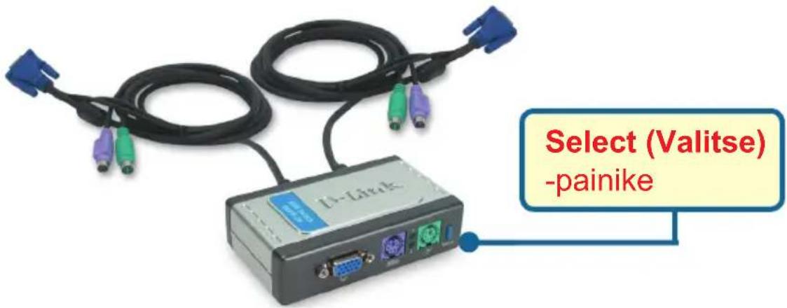 D-LINK DKVM2K - tietokoneen käytö DKVM-2K:n avulla - 1