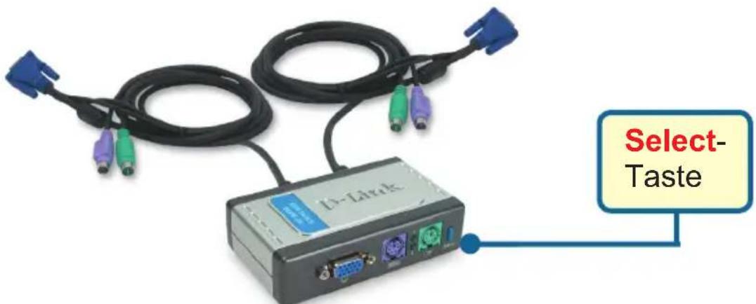 D-LINK DKVM2K - Umschalten mit dem DKVM-2K - 1