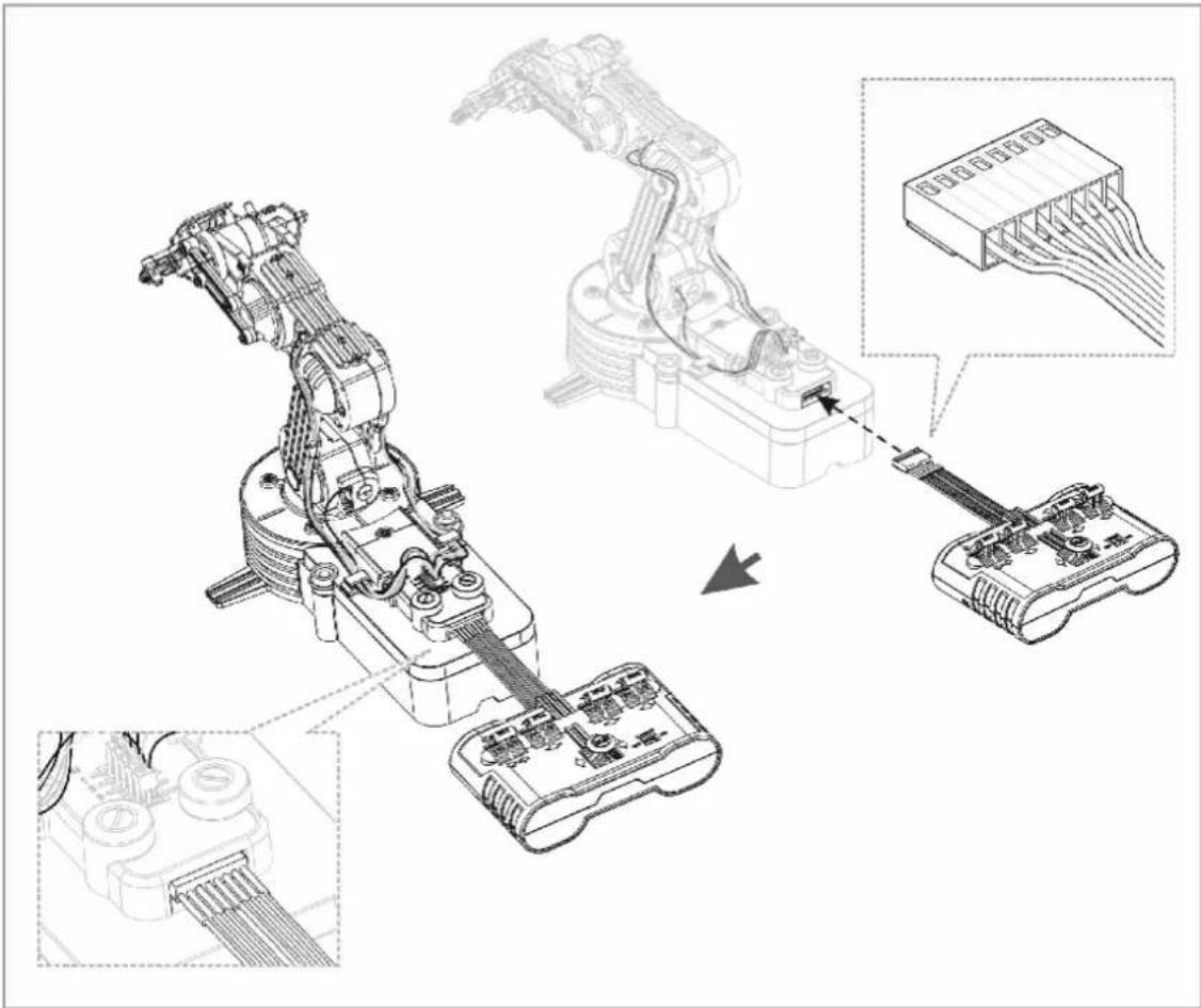 VELLEMAN KSR10 - Wiring-Bekabeling-Cablage-Cableado-Verkabelung-Polaczenie pilota doramienia robota - 1