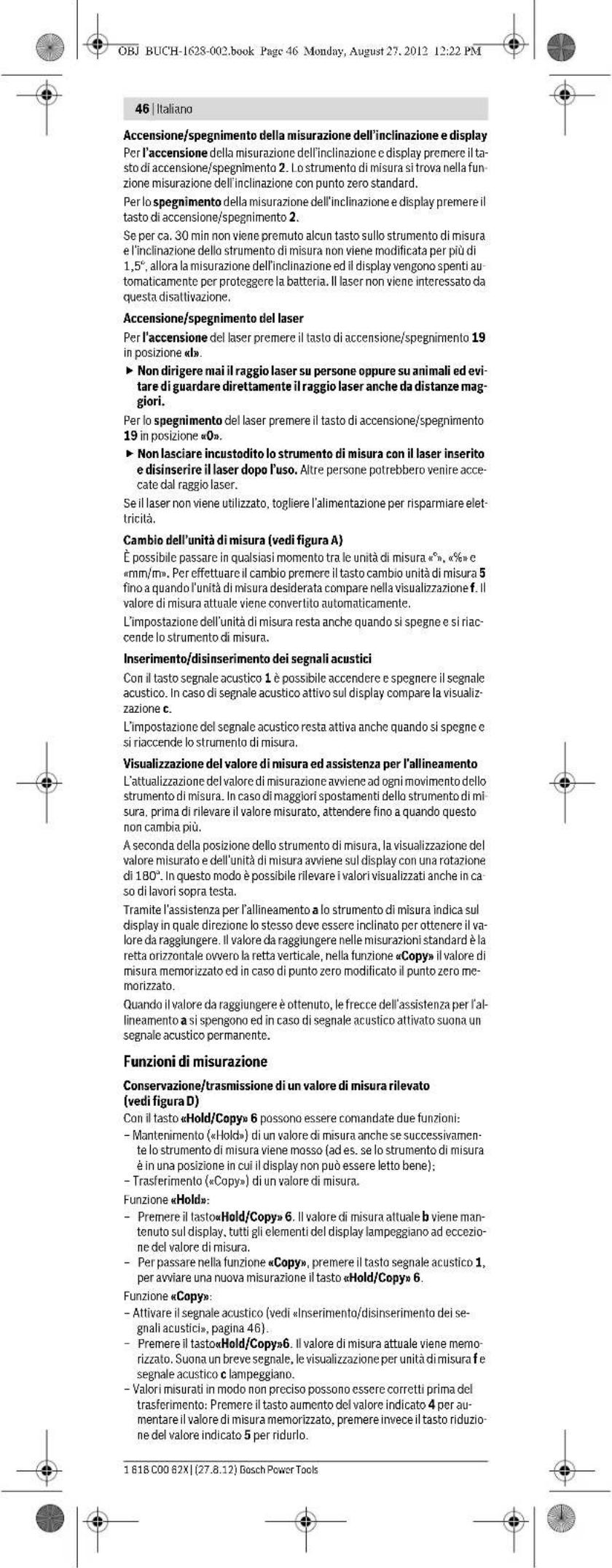 BOSCH GIM 60L - Fissaggio con cinghe di fissaggio (vedi figura C): - 3