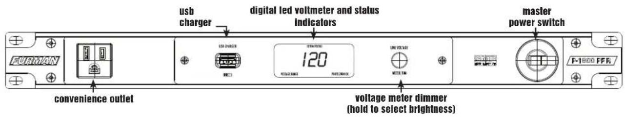 Furman P1800 PF R - P-1800 PF R FRONT PANEL - 1