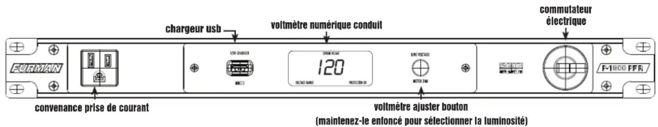 Furman P1800 PF R - P-1800 PF R PANNEAU AVANT - 1