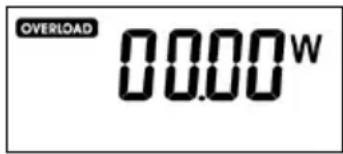 QUIGG GTPM04 - Eingabe des Überlastwertes für Watt (W) - 1