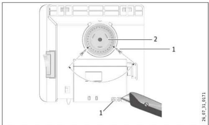 STIEBEL ELTRON CNS 250 F - Vymezení poloh regulátoru teploty - 2