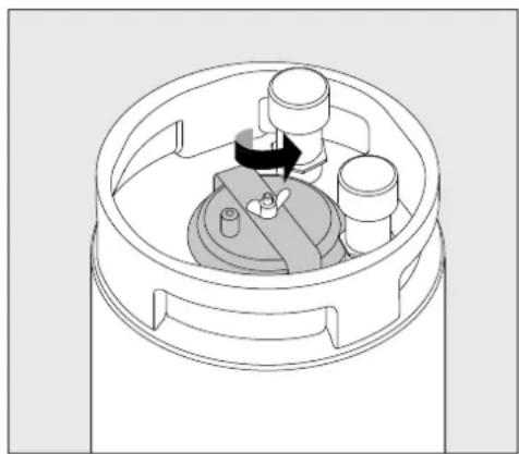 MIELE UG 706080 - Abrir o fixador da tampa - 1