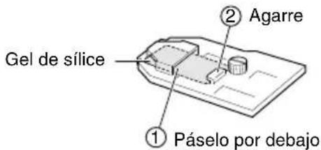 JVC WRMG200 - ② Introduzca el agente secante en la parte trasera de la base. - 1