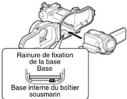 JVC WRMG200 - Insérez le caméscope dans le boîtier sous-marin. - 1