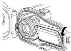 JVC WRMG200 - ⑦ Adjust the angle of the LCD monitor. - 1