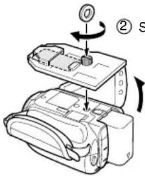JVC WRMG200 - ③ Bodenplatte unten an Kamera anbringen. - 1