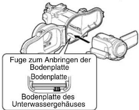JVC WRMG200 - Setzen Sie die Kamera in das Unterwassergehäuse ein. - 1