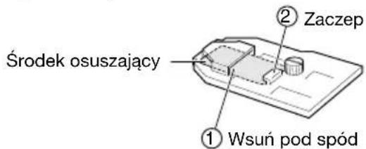 JVC WRMG200 - ② Włóż środek osuszający do dolnej części podstawy. - 1