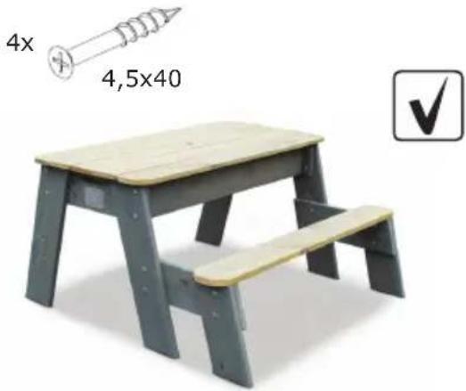 EXIT Aksent Sand Water Picnic table L Deluxe - Step 9 / Schritt 9 / Stap 9 / Étape 9 - 2