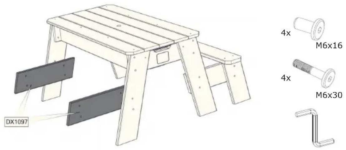 EXIT Aksent Sand Water Picnic table L Deluxe - Step 10 / Schritt 10 / Stap 10 / Étape 10 - 1