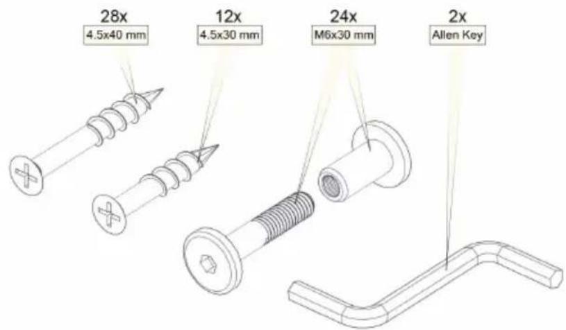 EXIT Aksent Sand Water Picnic table L Deluxe - Parts list / Teileliste / Onderdelen / Listes des pieces - 5