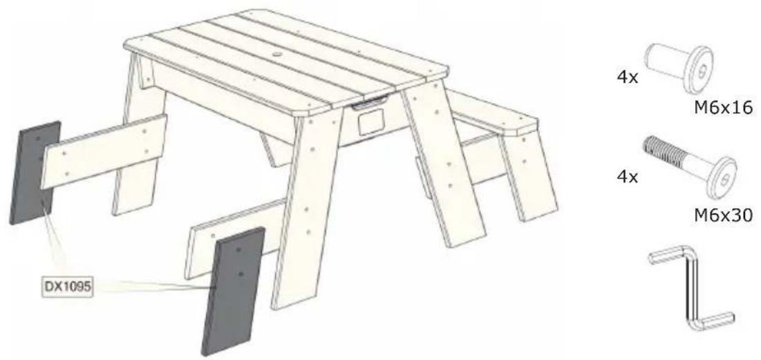 EXIT Aksent Sand Water Picnic table L Deluxe - Step 11 / Schritt 11 / Stap 11 / Étape 11 - 1