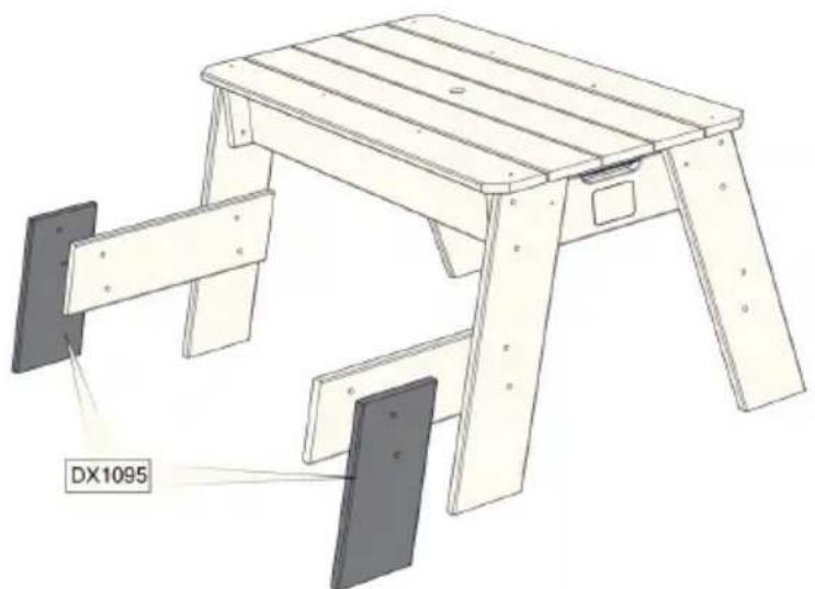 EXIT Aksent Sand Water Picnic table L Deluxe - Step 8 / Schritt 8 / Stap 8 / Étape 8 - 1