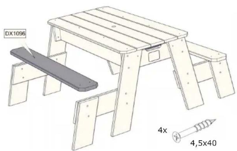 EXIT Aksent Sand Water Picnic table L Deluxe - Step 12 / Schritt 12 / Stap 12 / Étape 12 - 1