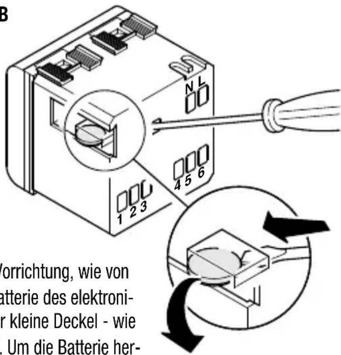 Gewiss GW20825 - Entfernung der Batterie - 2