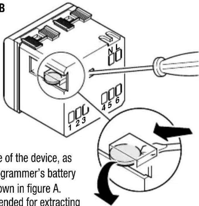 Gewiss GW20825 - Battery removal - 2