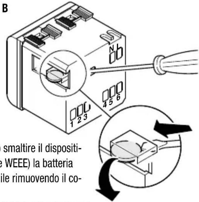 Gewiss GW20825 - Rimozione batteria - 2