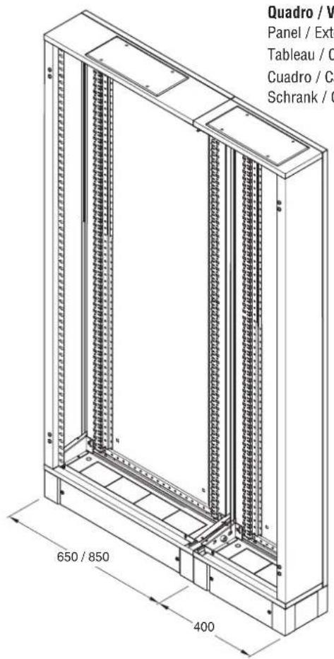Gewiss GW45449 - MONTAGGIO SEPARATORE VERICALE VANO CAVI INTERNO: GW 45 447 - GW 45 448 - GW 45 449 - 4