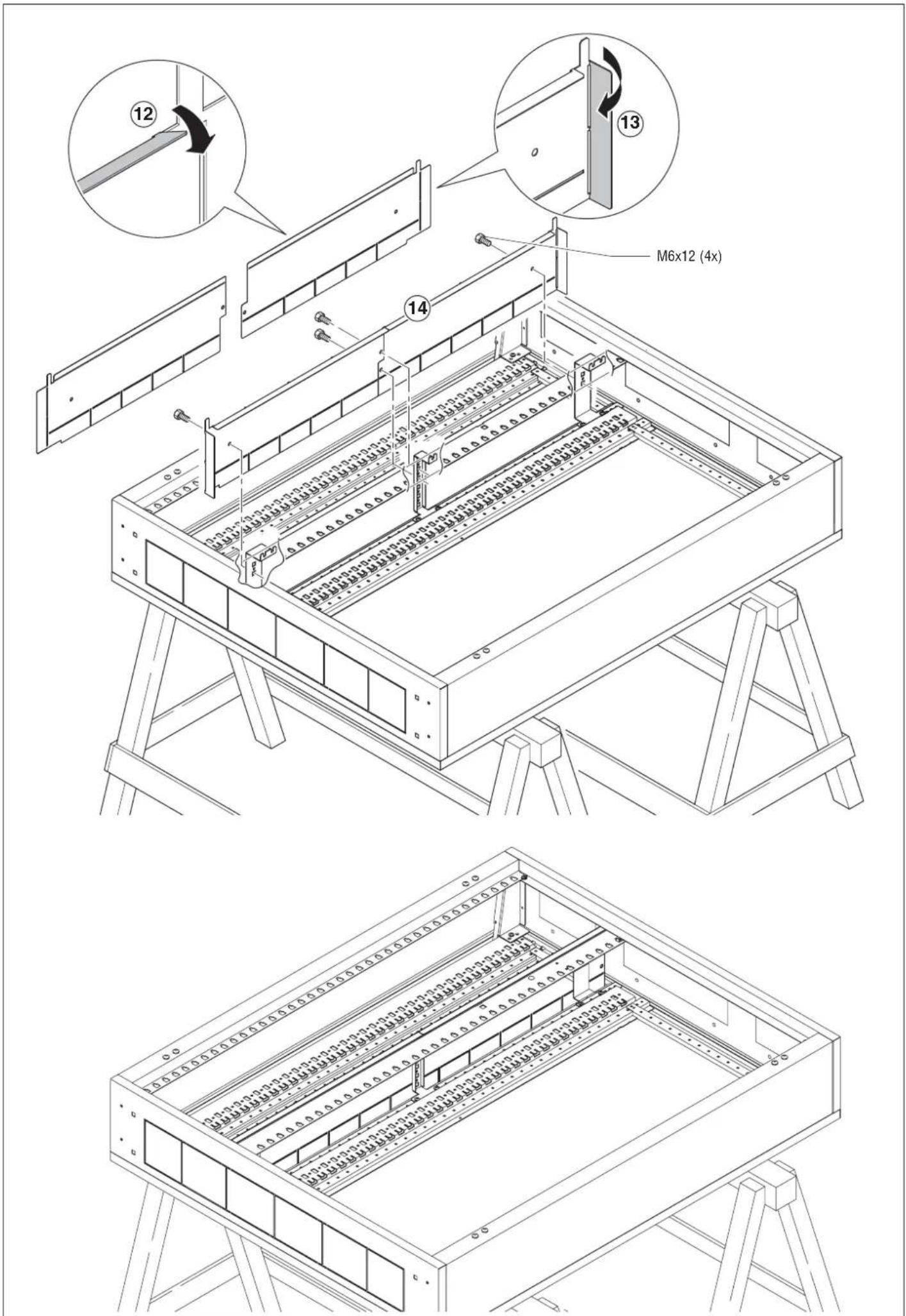 Gewiss GW45467 - MONTAGGIO SEPARATORE VERTICALE VANO CAVI INTERNO: GW 45 444 - GW 45 445 - 3