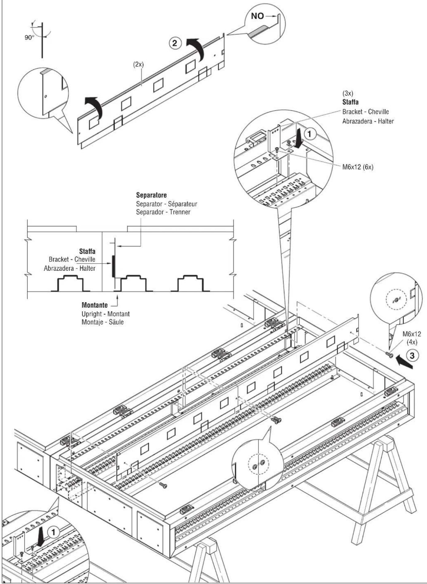 Gewiss GW45478 - MONTAGGIO SEPARATORE VERTICALE: GW 45 457 - GW 45 458 - GW 45 459 - 1