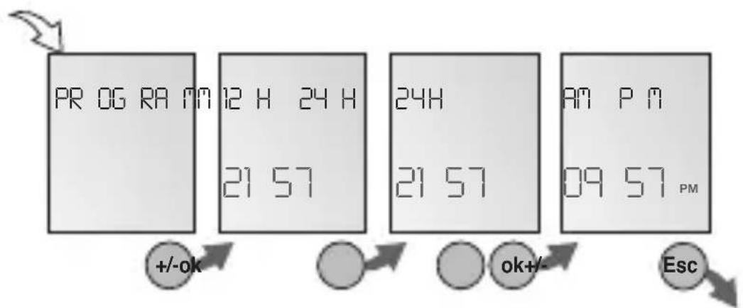Gewiss GW96846 - AM/PM- (12-Stunden-) bzw. 24-Stunden-Anzeige einstellen - 1