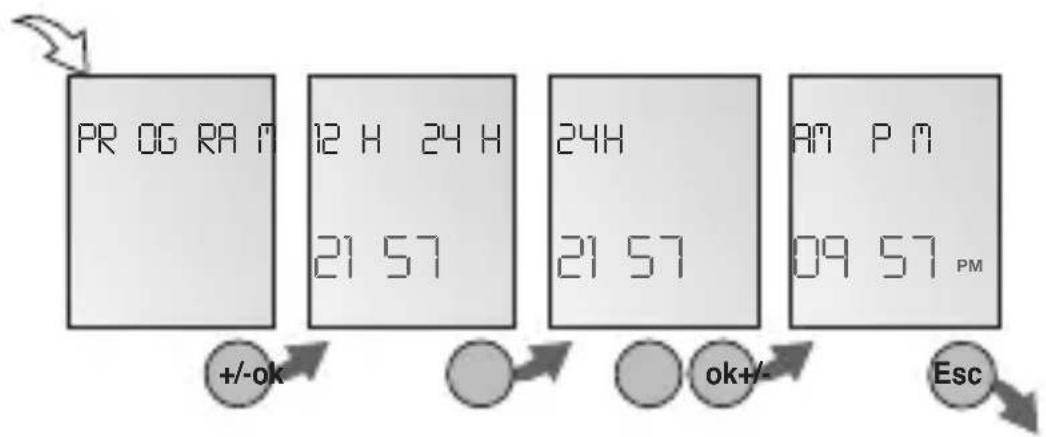 Gewiss GW96846 - Set AM/PM (12-hour-) or 24-hour display - 1