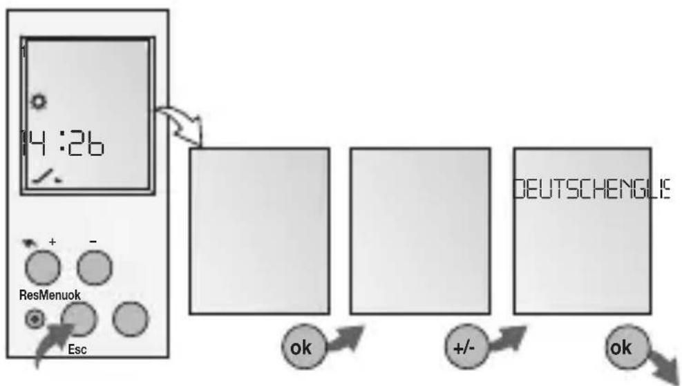 Gewiss GW96846 - ERSTINBETRIEBNAHME - WAHL DER MENUSPRACHE - 1