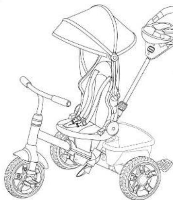 Little Tikes 5 in 1 Deluxe Ride & Relax Recliner Trike - POSICION 4 - APRENDIZAJE - 1