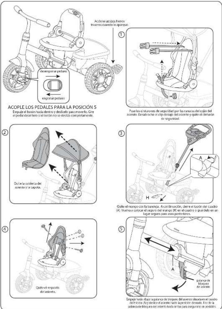 Little Tikes 5 in 1 Deluxe Ride & Relax Recliner Trike - POSICION5-TRICICLO - 1