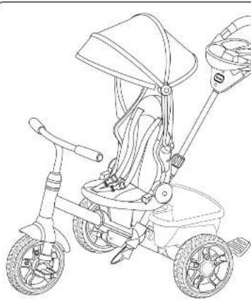 Little Tikes 5 in 1 Deluxe Ride & Relax Recliner Trike - POSITION 4 - APPRENTISSAGE - 1