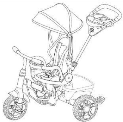 Little Tikes 5 in 1 Deluxe Ride & Relax Recliner Trike - DISPOSAL - 22