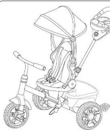 Little Tikes 5 in 1 Deluxe Ride & Relax Recliner Trike - POSITION 4 - LERNEN - 1