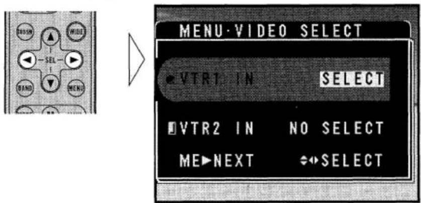 PIONEER GEXP7000TVP - Choix du mode VTR (VTR 1/2) - 2