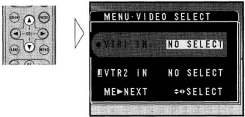 PIONEER GEXP7000TVP - Choix du mode VTR (VTR 1/2) - 1