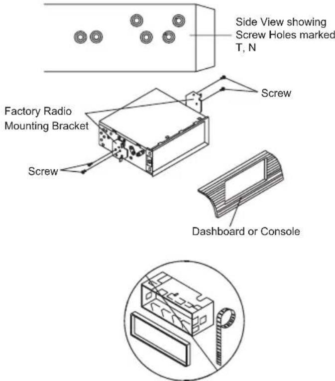 JENSEN MP1314 - DIN Rear Mount (Method B) - 1