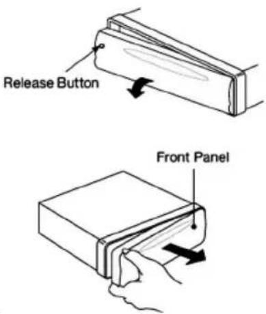 JENSEN MP1314 - Removing the front panel - 1